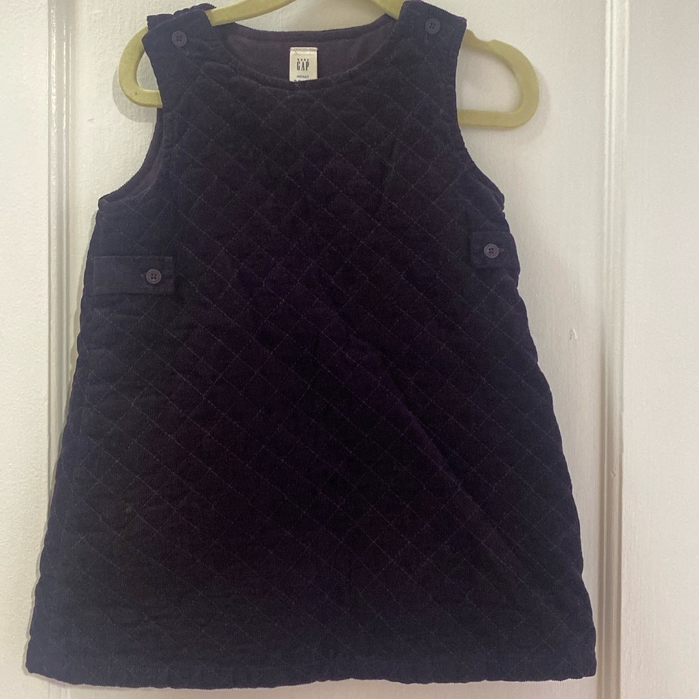 Baby Gap Plum Purple Quilted Sleeveless Jumper/Dress 12-18 months